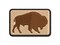 American Buffalo Bison Solid Multi-Color Embroidered Iron-On or Hook & Loop Patch Applique